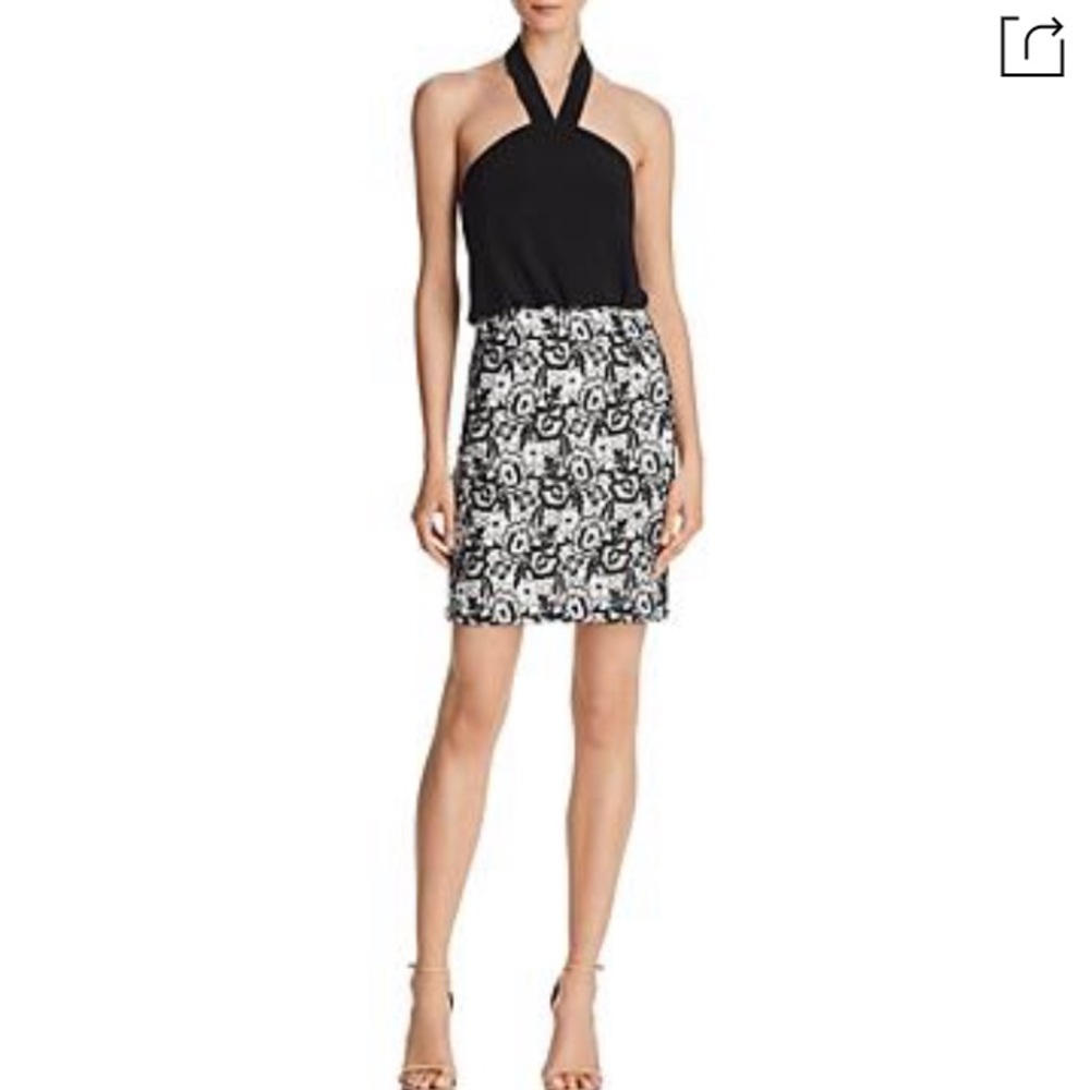 🖤AIDAN AIDAN MATOX🖤HALTER LACE COCKTAIL DRESS🖤